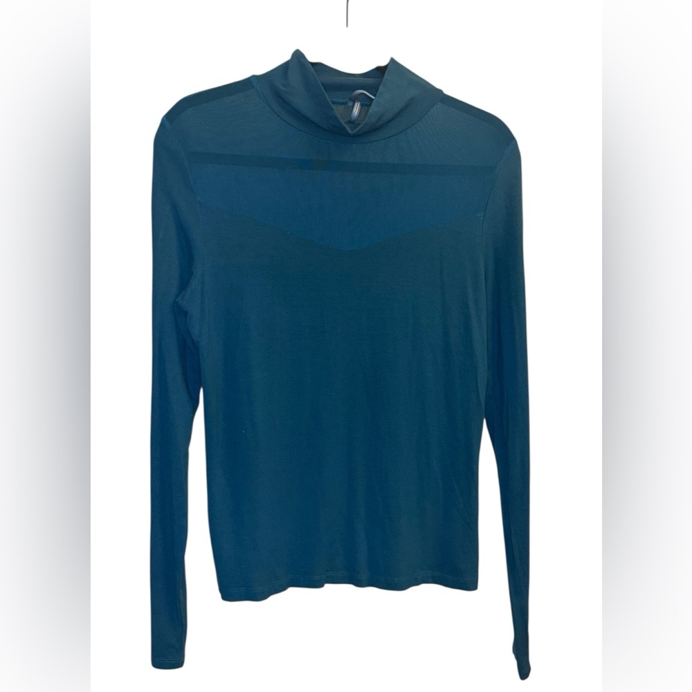 Anthropologie Teal Long Sleeve Blouse